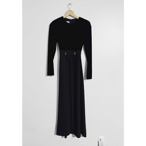 David Warren Vintage Velvet Mix Maxi Dress